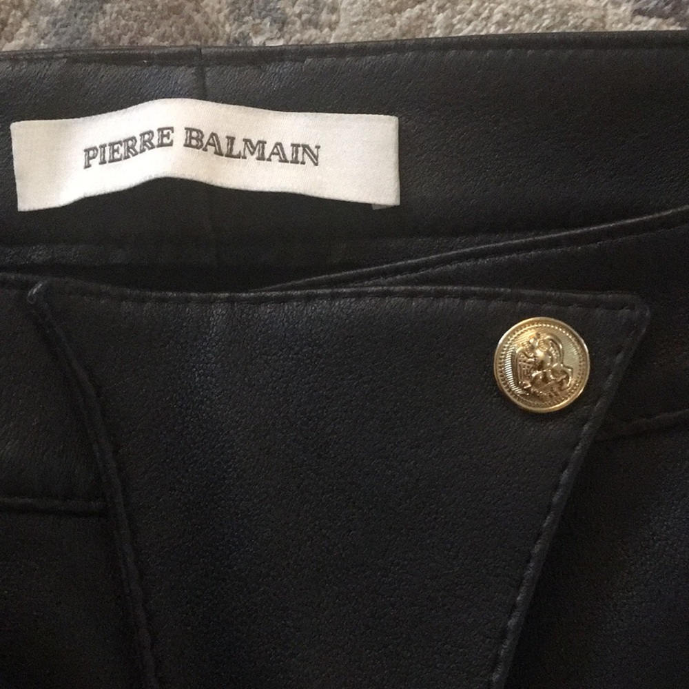 Leather Balmain pants
